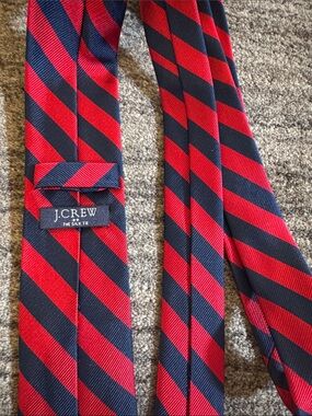 J.Crew silk tie slim Red Navy